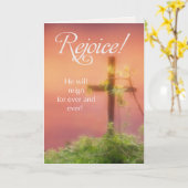 Priest Rejoice bij Pasen met Kruis en Bijkantoren Kaart (Gele Bloem)