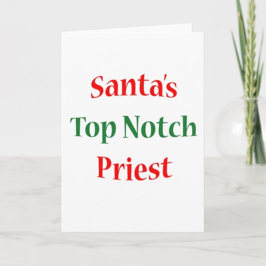 Priest Top Notch Feestdagen Kaart (Voorkant)
