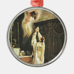 PRIEST TRADITIONAL CATHOLIC MASS CHALICE HOST METALEN ORNAMENT