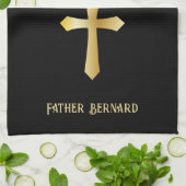 Priest Vicar Pastor Religious Theedoek (Gevouwen)