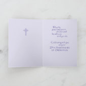 Priester 25e Jubileum Gefeliciteerd, Paarse Kaart (Binnen)