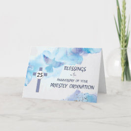 priester 25e wijding Jubileum Zegeningen Blauw Kaart