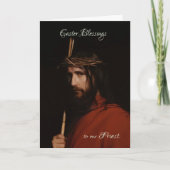 Priester - Afbeelding in Olie van Jesus, de Kaart (Voorkant)