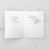 Priester dank u Dogwood Blossom Bedankkaart (Binnen)