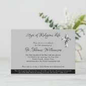 Priester Diaken 25e Priesterwijding Jubileum Zilve Kaart (Staand voorkant)