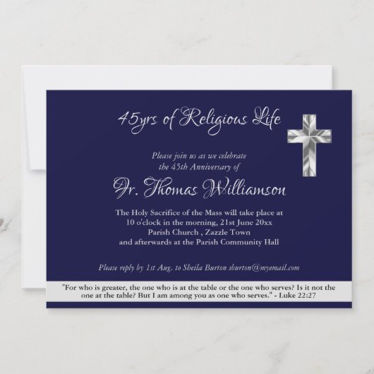 Priester Diaken 45e Priesterwijding Jubileum Saffi Kaart (Voorkant)