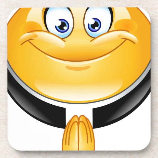 priester emoji bier onderzetter (Voorkant)