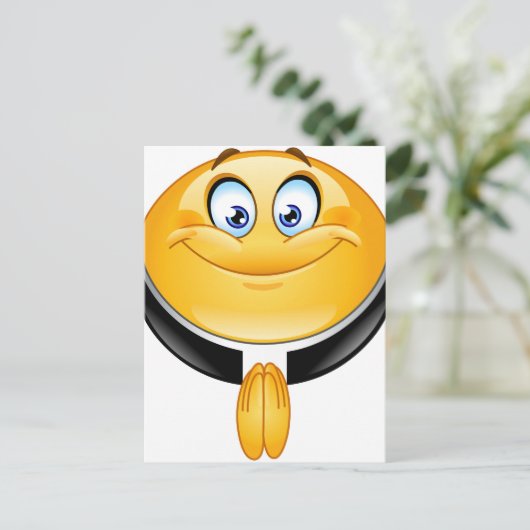 priester emoji briefkaart (Staand voorkant)