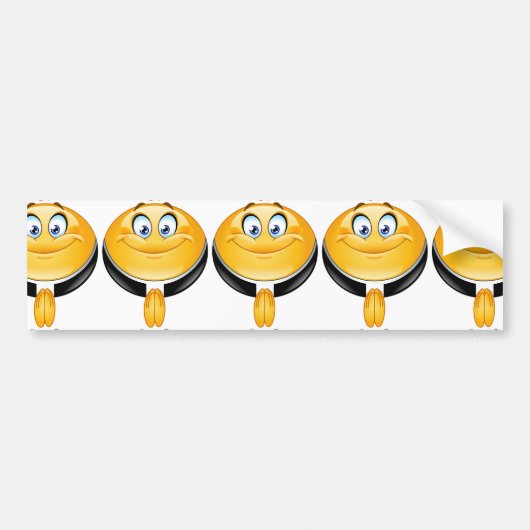 priester emoji bumpersticker (Voorkant)