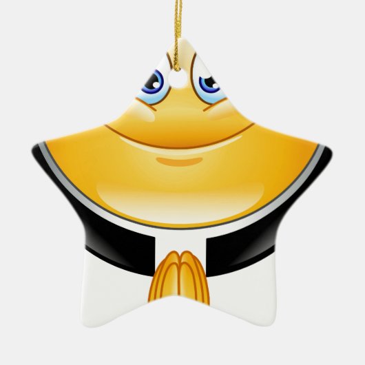 priester emoji keramisch ornament (Voorkant)