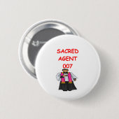 priester geheim agent ronde button 5,7 cm (Voorkant /achterkant)