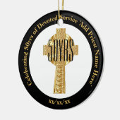 Priester Gouden Jubileum 50ste Priesterwijding Ver Keramisch Ornament (Links)