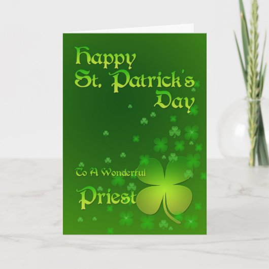 Priester, Happy St Patrick's dagkaart Kaart (Voorkant)