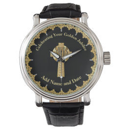 Priester Jubileum GOUDEN JUBILEUM - BEWERKT voor E Horloge