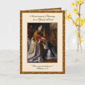 Priester jubileum van priesterwijding kaart (Gele Bloem)