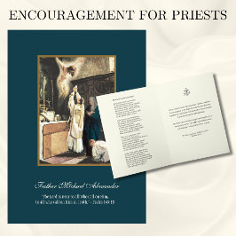 Priester Katholieke Mis Gezegende Maria Altaar Kaart