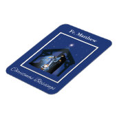 Priester Kerstzegens, Kerststal op Blauw Magneet (Linkerzijde)