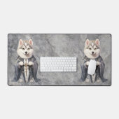 Priester Koning Siberische Husky hond Bureaumat (Keyboard & Muis)