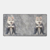 Priester Koning Siberische Husky hond Bureaumat (Voorkant)