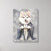 Priester Koning Siberische Husky hond Canvas Afdruk (Voorkant)