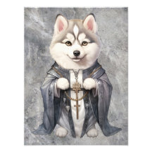 Priester Koning Siberische Husky hond