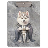 Priester Koning Siberische Husky hond Klembord (Voorkant)