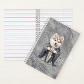 Priester Koning Siberische Husky hond Notitieboek (Binnen)