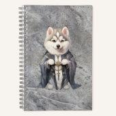 Priester Koning Siberische Husky hond Notitieboek (Voorkant)