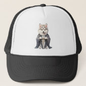 Priester Koning Siberische Husky hond Trucker Pet (Voorkant)