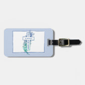 Priester Kruisbloemen gepersonaliseerd Bagagelabel (Voorkant horizontaal)