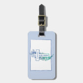 Priester Kruisbloemen gepersonaliseerd Bagagelabel (Voorkant verticaal)