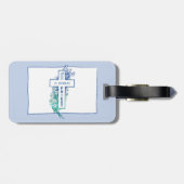 Priester Kruisbloemen gepersonaliseerd Bagagelabel (Achterkant horizontaal)