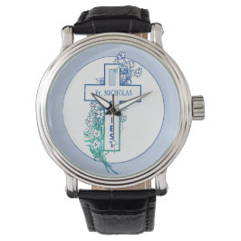 Priester Kruisbloemen gepersonaliseerd Horloge