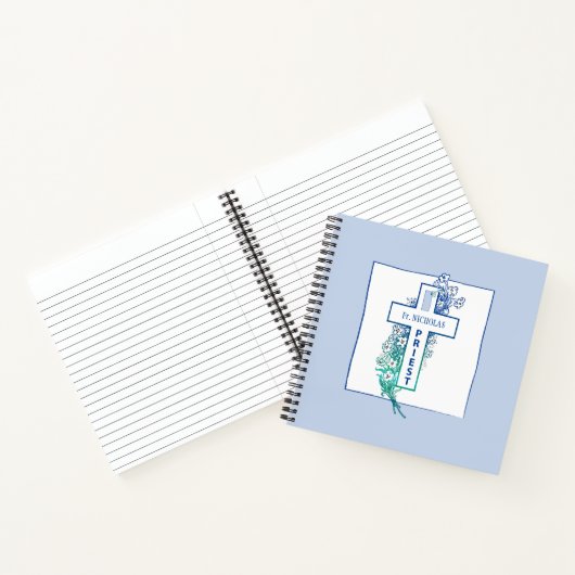 Priester Kruisbloemen gepersonaliseerd Notitieboek (Binnen)