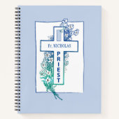 Priester Kruisbloemen gepersonaliseerd Notitieboek (Voorkant)