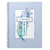 Priester Kruisbloemen gepersonaliseerd Notitieboek (Voorkant)