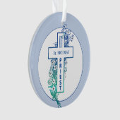 Priester Kruisbloemen gepersonaliseerd Ornament (voorkant)
