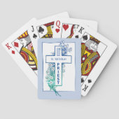 Priester Kruisbloemen gepersonaliseerd Pokerkaarten (Achterkant)