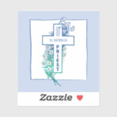 Priester Kruisbloemen gepersonaliseerd Sticker (Vel)