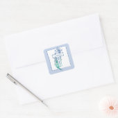 Priester Kruisbloemen gepersonaliseerd Vierkante Sticker (Envelop)