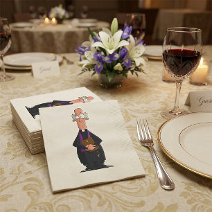 Priester met Bijbel IFunny Clergy Karakter Servet