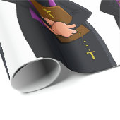 Priester met Bijbel IFunny geestelijke karakter Cadeaupapier (Rol Hoek)
