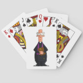 Priester met Bijbel IFunny geestelijke karakter Pokerkaarten (Achterkant)