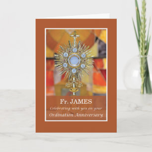 Priester Ordination Jubileum Monstrance Host Kaart