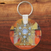 Priester Ordination Jubileum Monstrance Host Sleutelhanger (Voorkant)