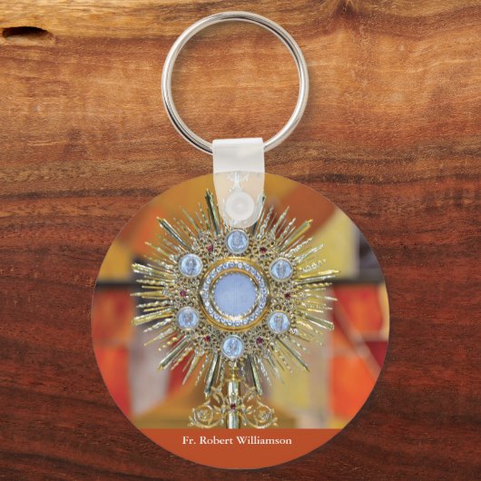 Priester Ordination Jubileum Monstrance Host Sleutelhanger (Voorkant)