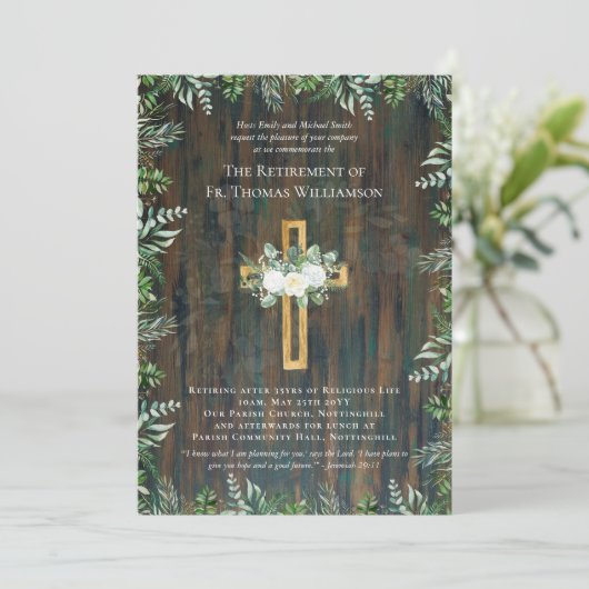 Priester Pastor Diaken Predikant Pensioen Rozen (Staand voorkant)