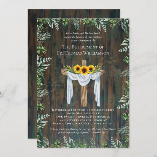 Priester Pastor Diaken Predikant Pensioen Zonneblo (Voorkant / Achterkant)