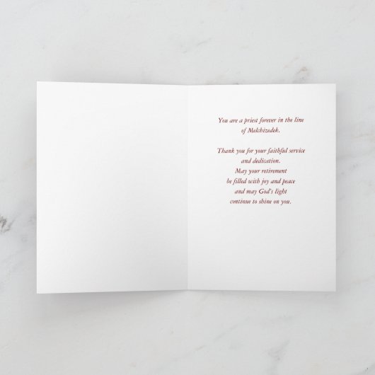 Priester Pensioen Gouden Look Monstrance met Host Kaart (Binnen)