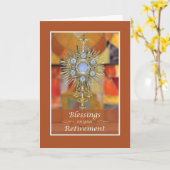 Priester Pensioen Zegeningen Gouden Look Monstrans Kaart (Gele Bloem)